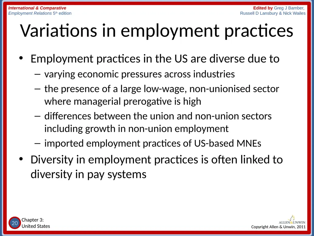 CHAPTER 3 Employment Relations in the United - slide 20 of 22