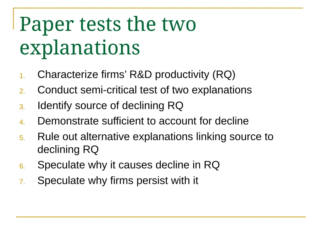 Outsourced R&D and GDP Growth Anne Marie Knott - slide 5 of 18