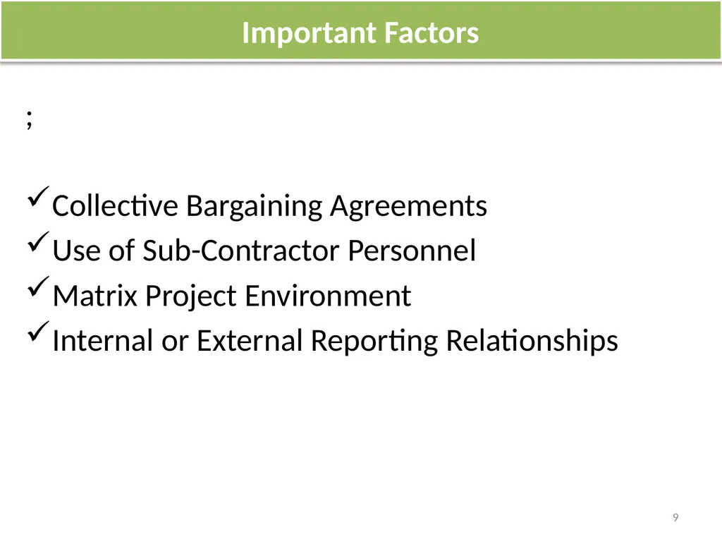 Lecture 5 Acquire Project Team OVERVIEW Acquiring - slide 9 of 31