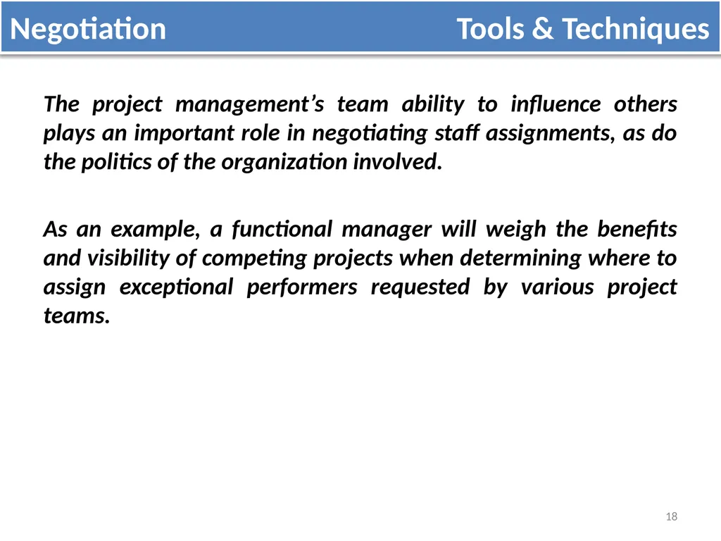 Lecture 5 Acquire Project Team OVERVIEW Acquiring - slide 18 of 31