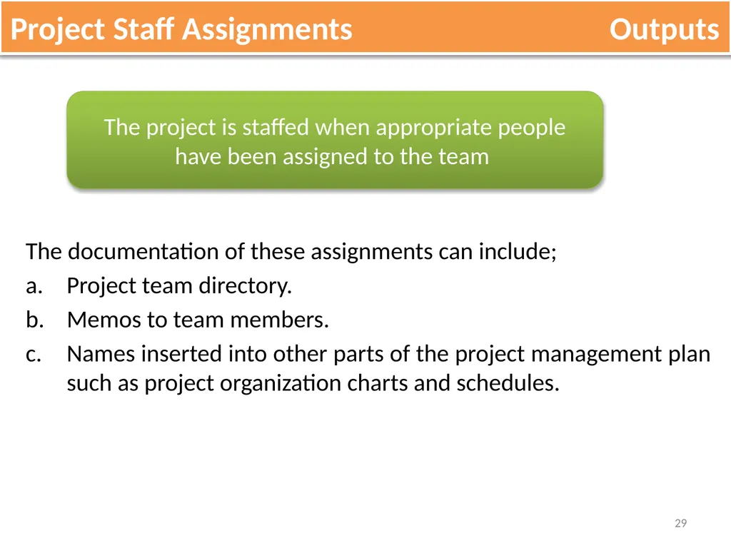 Lecture 5 Acquire Project Team OVERVIEW Acquiring - slide 29 of 31