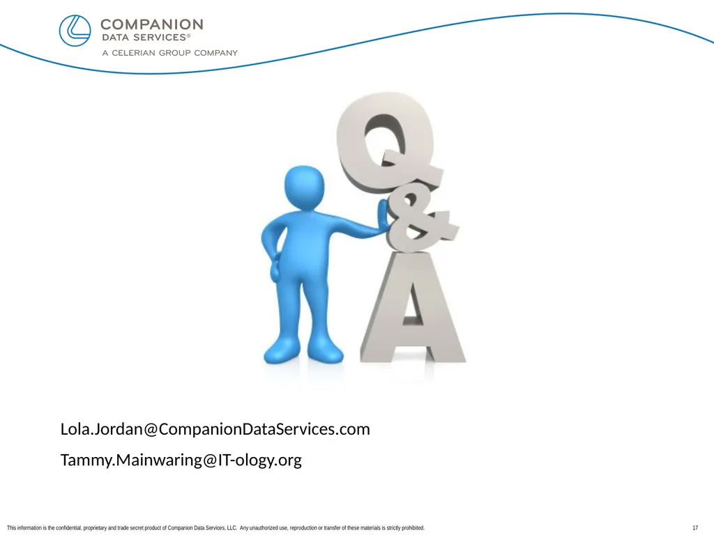Overview of Companion Data Services, LLC Lola - slide 17 of 17