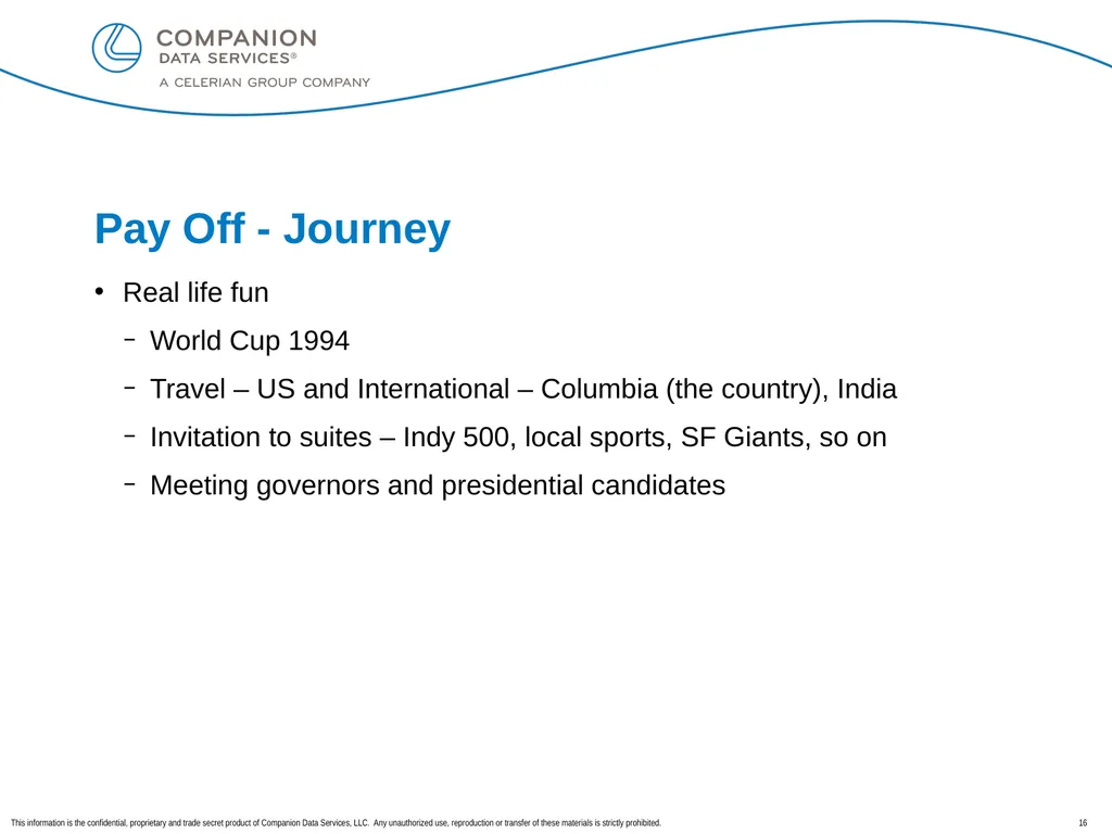 Overview of Companion Data Services, LLC Lola - slide 16 of 17