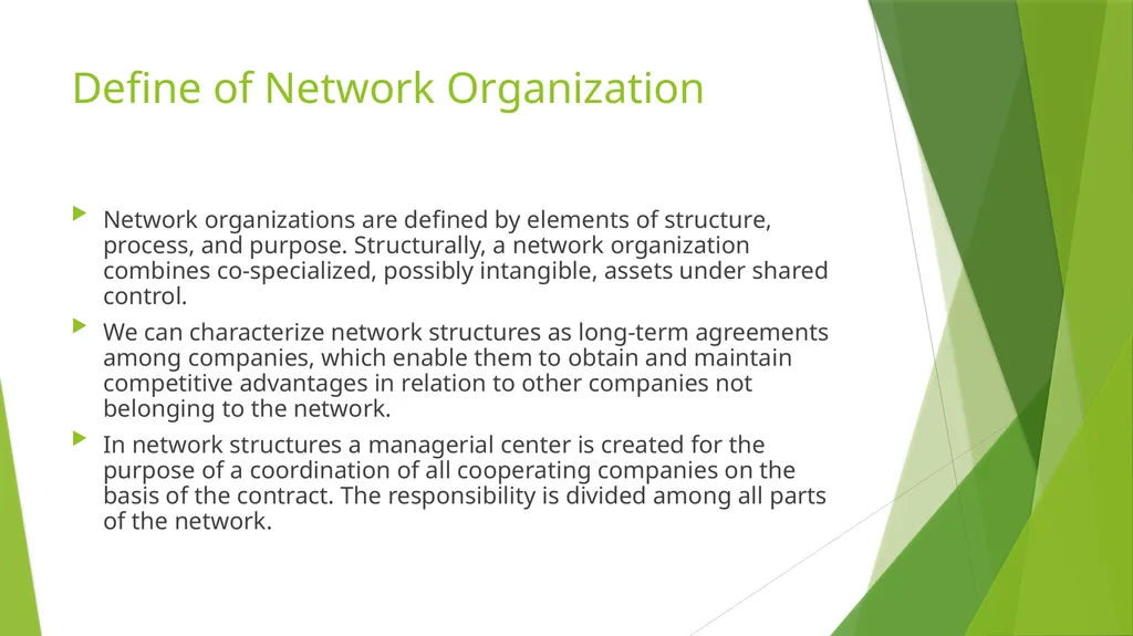 NETWORK ORGANIZATIONS ORHAN BALIKÇI Introduction - slide 4 of 16