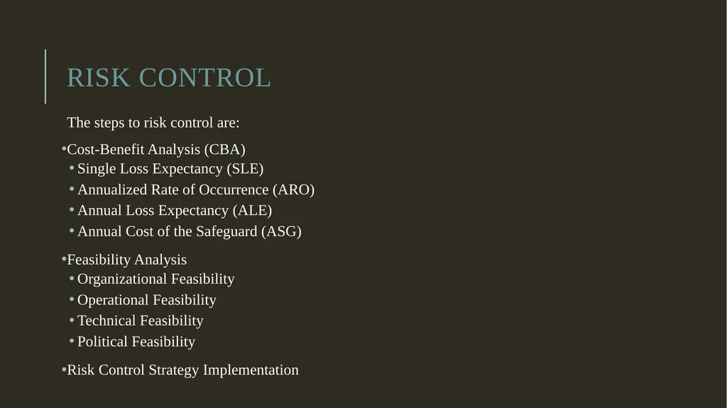 Security Risk Analysis and Management Risk - slide 7 of 22