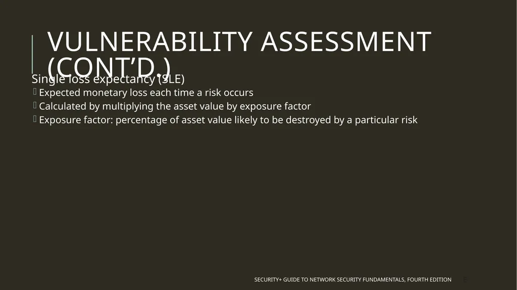 Security Risk Analysis and Management Risk - slide 8 of 22
