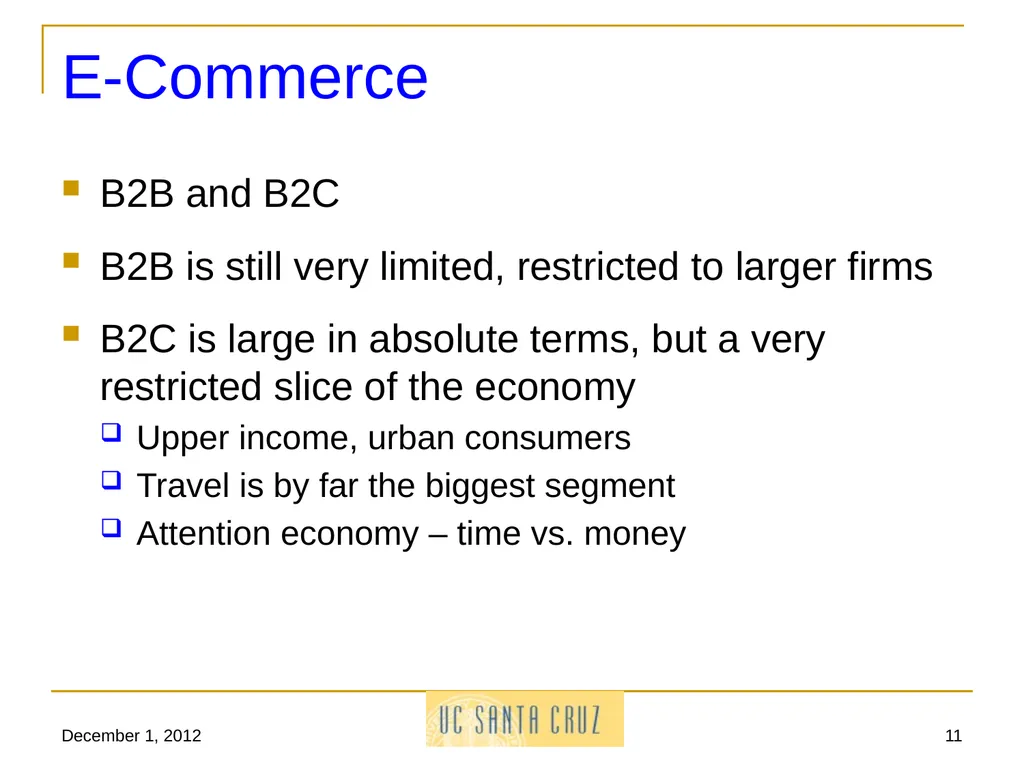 December 1, 2012 1 Information Technology and its - slide 11 of 18