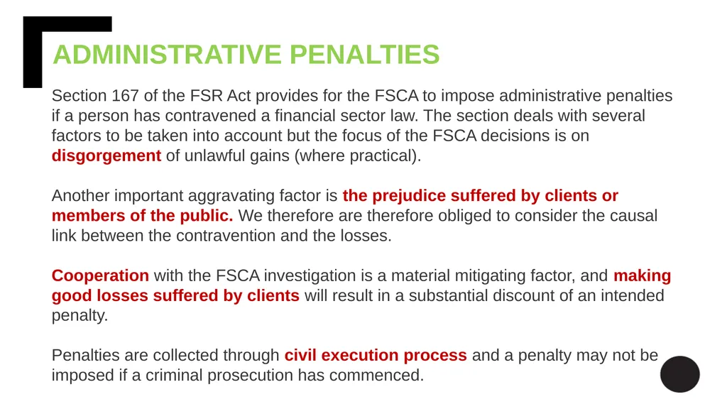 INTRODUCTION The Enforcement Division (Division) - slide 6 of 22