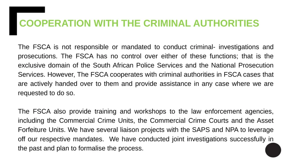 INTRODUCTION The Enforcement Division (Division) - slide 10 of 22