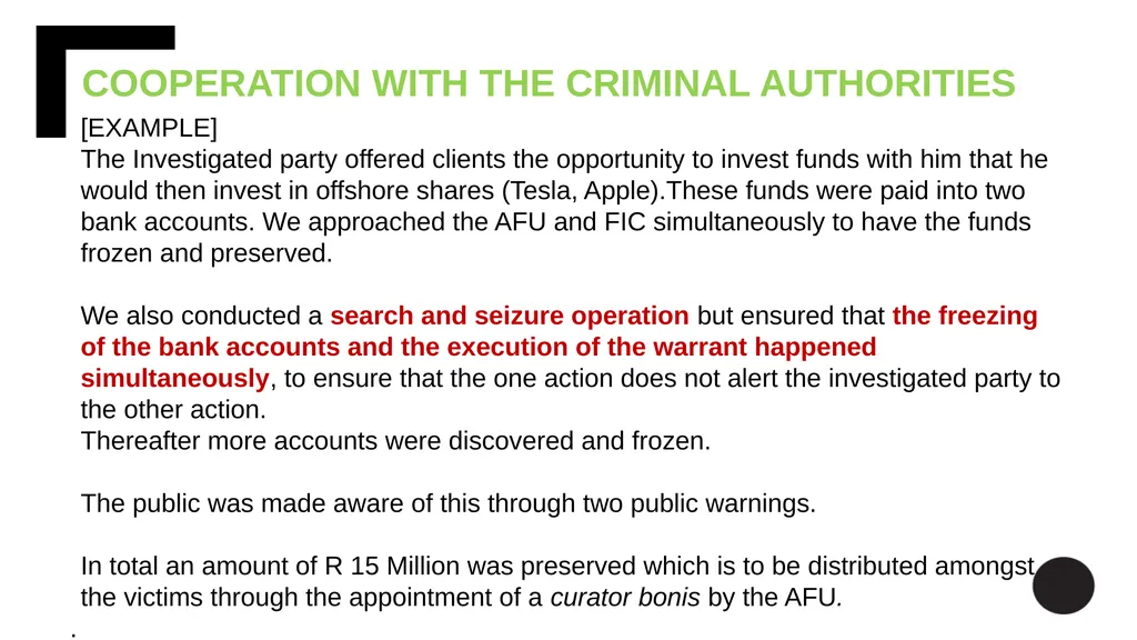 INTRODUCTION The Enforcement Division (Division) - slide 12 of 22