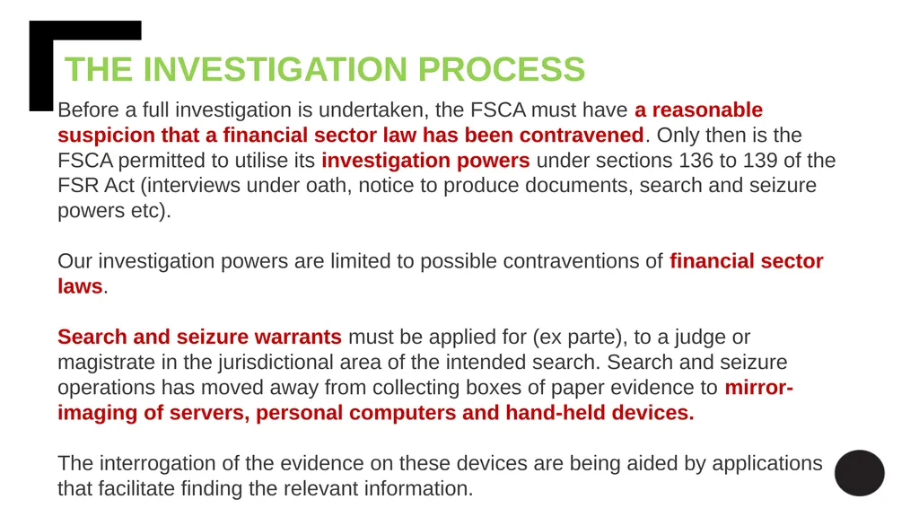 INTRODUCTION The Enforcement Division (Division) - slide 4 of 22
