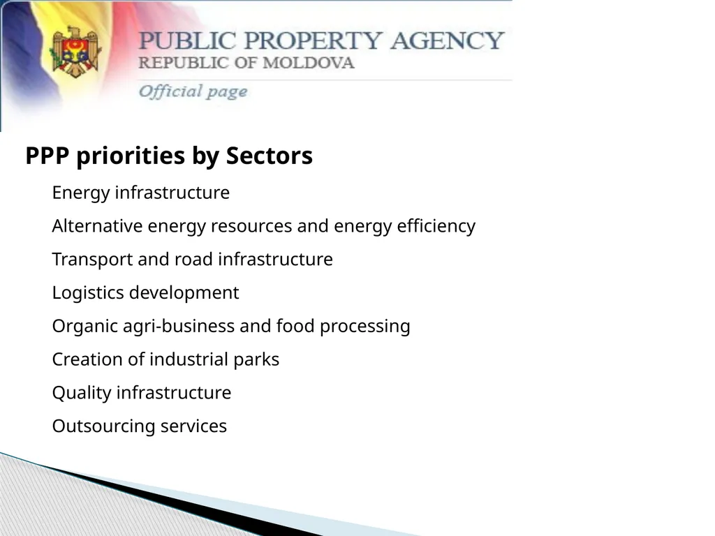 PPP Development Stage in Republic of Moldova - slide 8 of 13