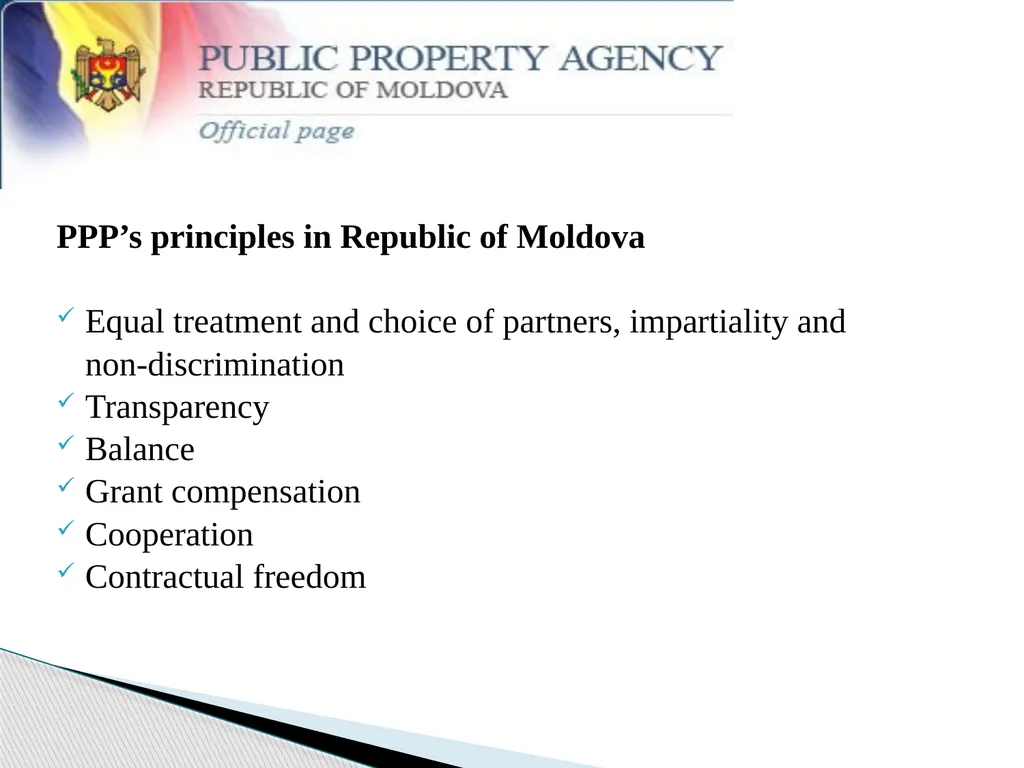 PPP Development Stage in Republic of Moldova - slide 4 of 13
