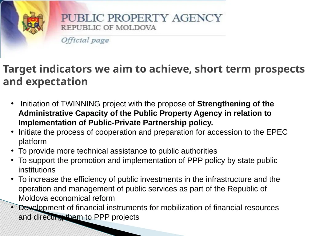 PPP Development Stage in Republic of Moldova - slide 7 of 13