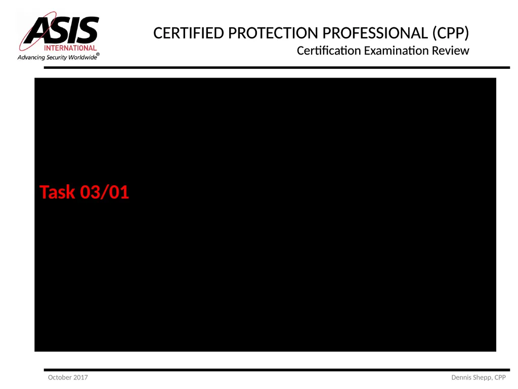 CERTIFIED PROTECTION PROFESSIONAL (CPP) - slide 6 of 177