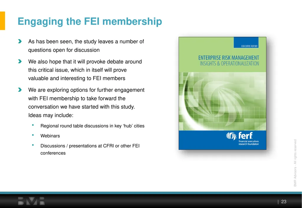 Enterprise Risk Management Insights & - slide 23 of 27
