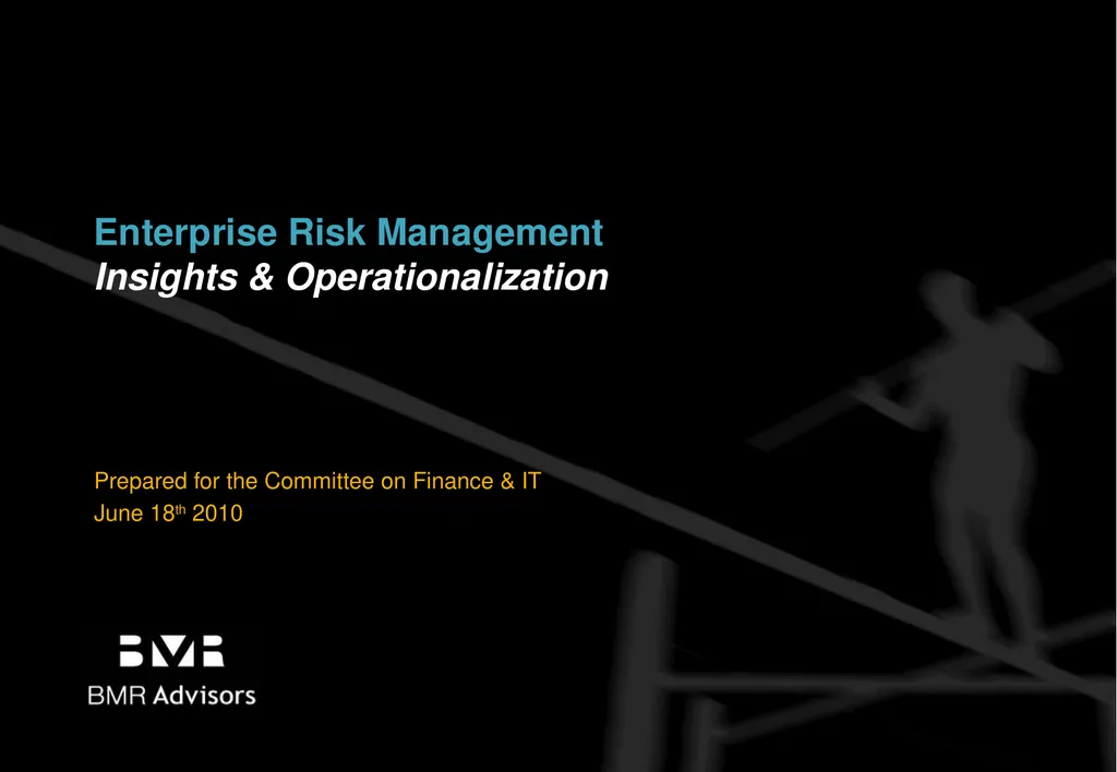 Enterprise Risk Management Insights & - slide 1 of 27