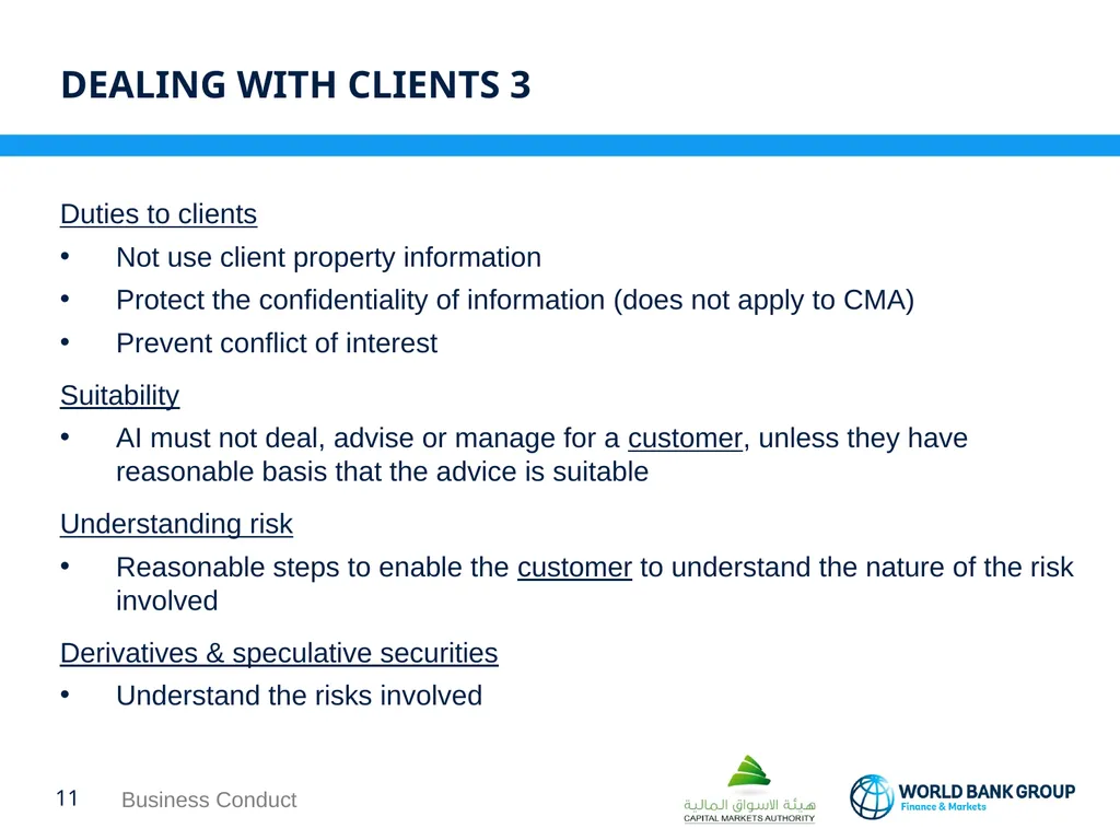 WORKSHOP ON proposed CMA regulations BUSINESS - slide 11 of 17