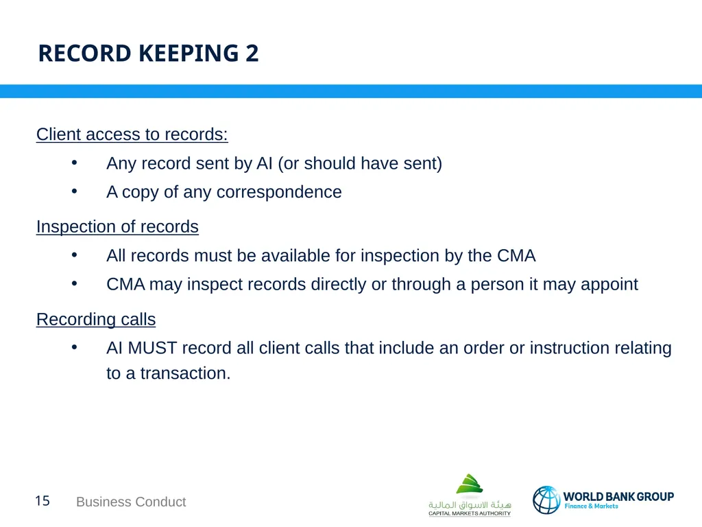 WORKSHOP ON proposed CMA regulations BUSINESS - slide 15 of 17