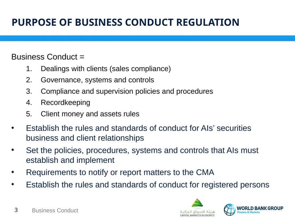 WORKSHOP ON proposed CMA regulations BUSINESS - slide 3 of 17