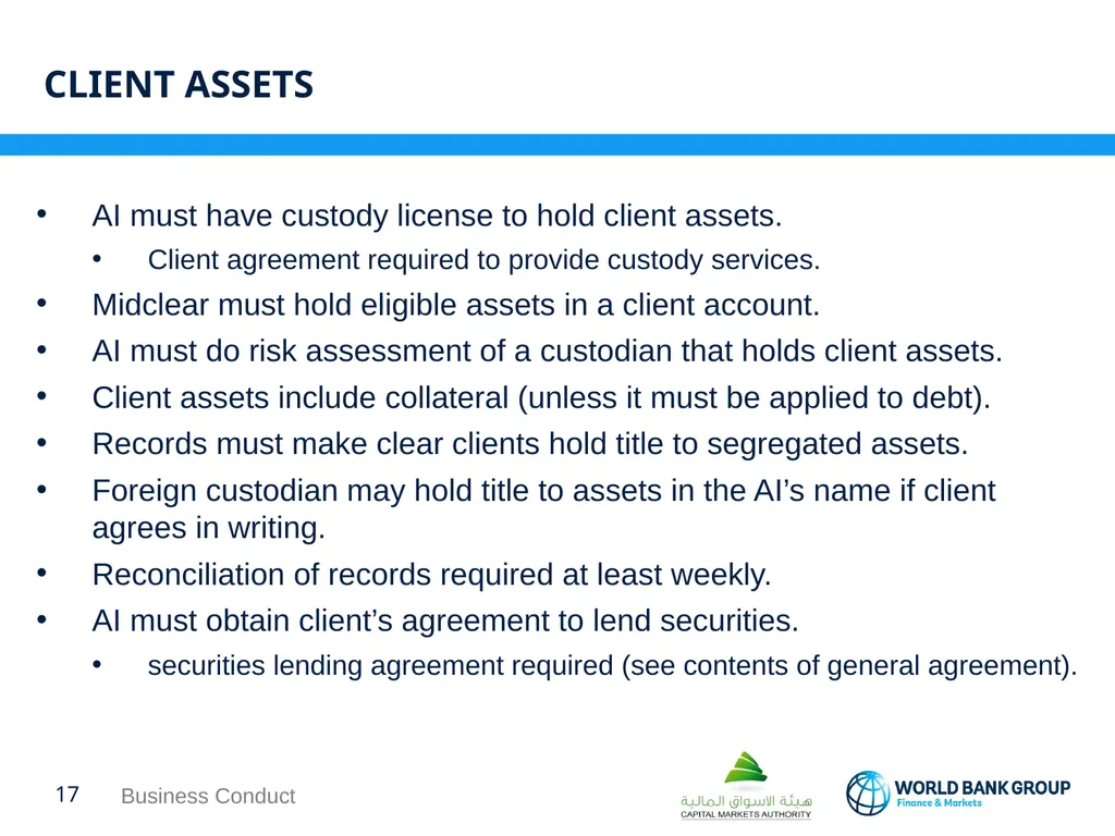 WORKSHOP ON proposed CMA regulations BUSINESS - slide 17 of 17
