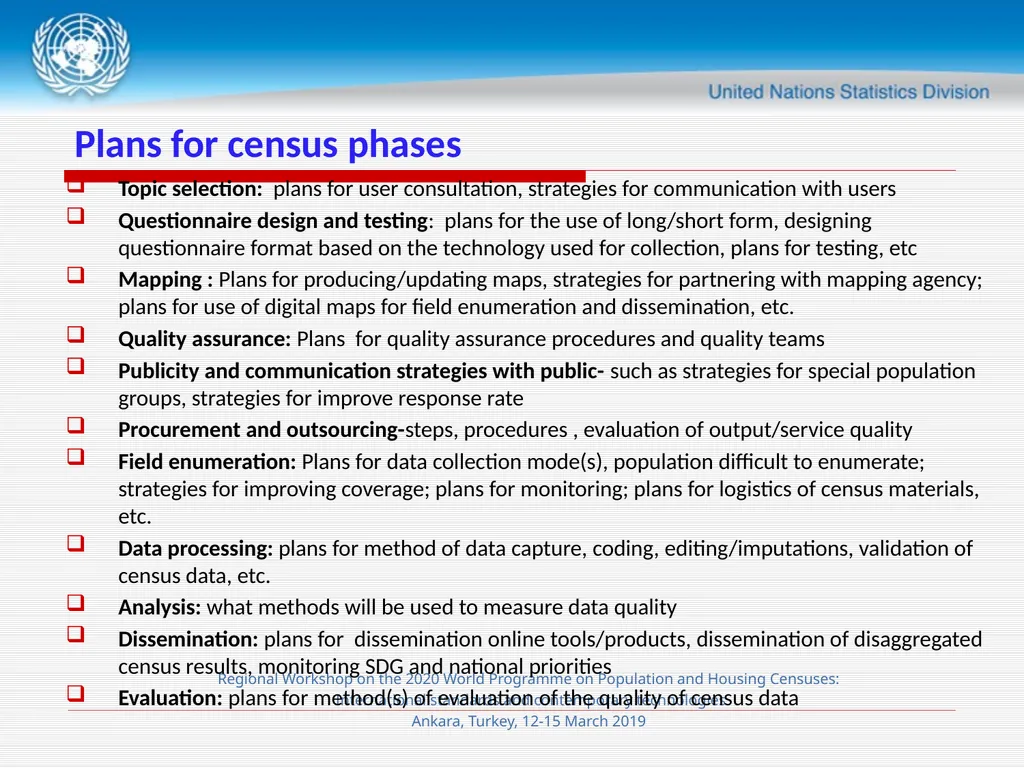 Session 4 Census Planning and Management Meryem - slide 13 of 29