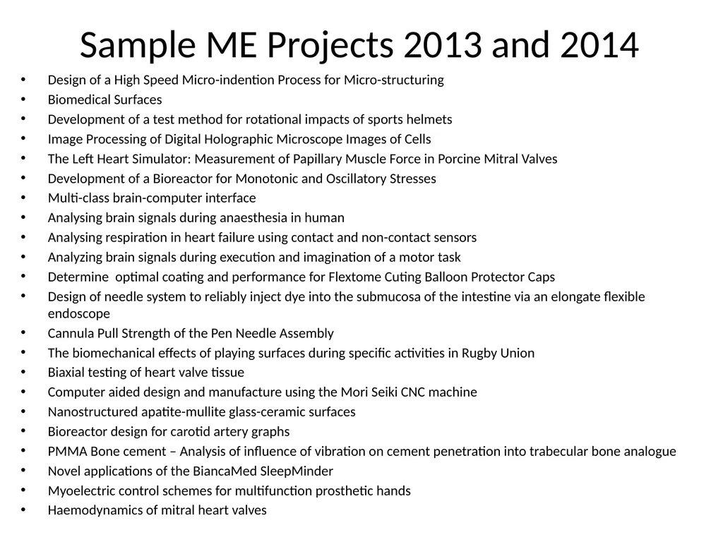 Biomedical Engineering 2014 Dr Eoin O’Cearbhaill - slide 12 of 15