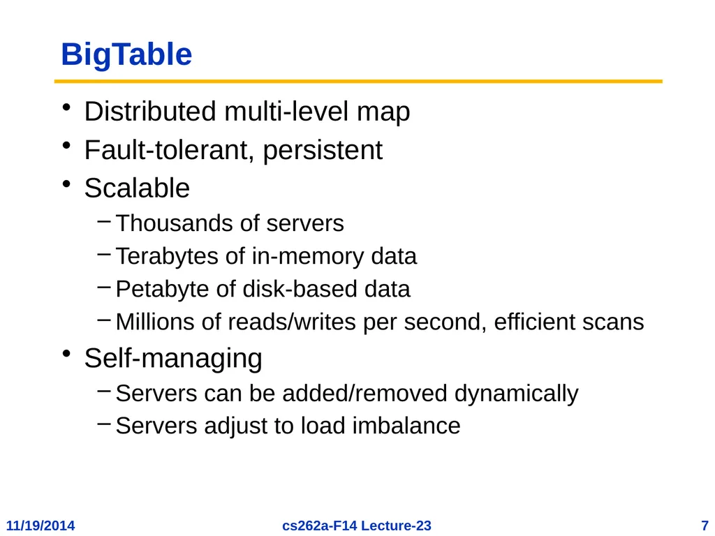 EECS 262a Advanced Topics in Computer Systems - slide 7 of 53