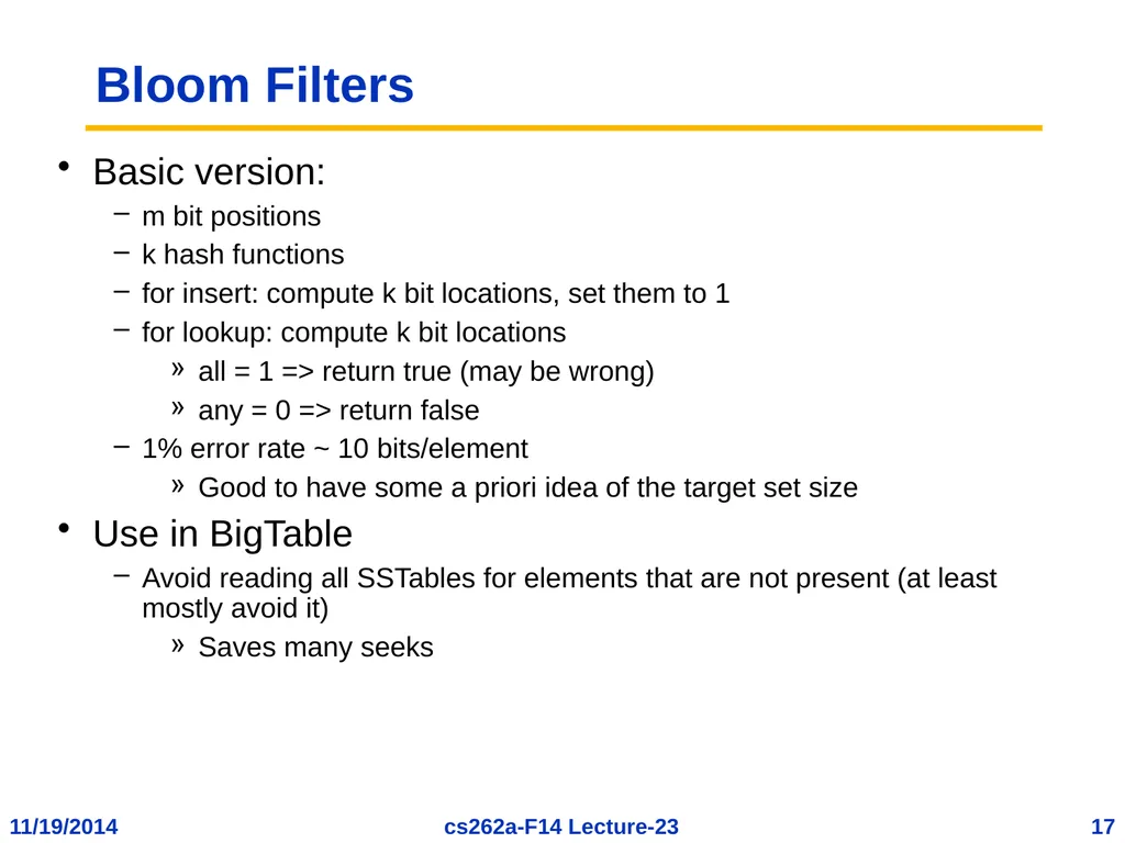 EECS 262a Advanced Topics in Computer Systems - slide 17 of 53