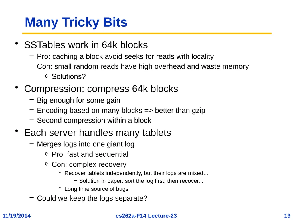 EECS 262a Advanced Topics in Computer Systems - slide 19 of 53