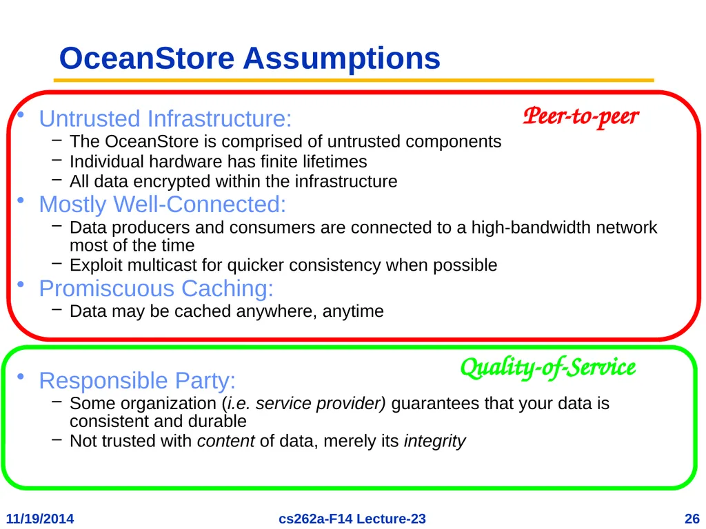 EECS 262a Advanced Topics in Computer Systems - slide 26 of 53
