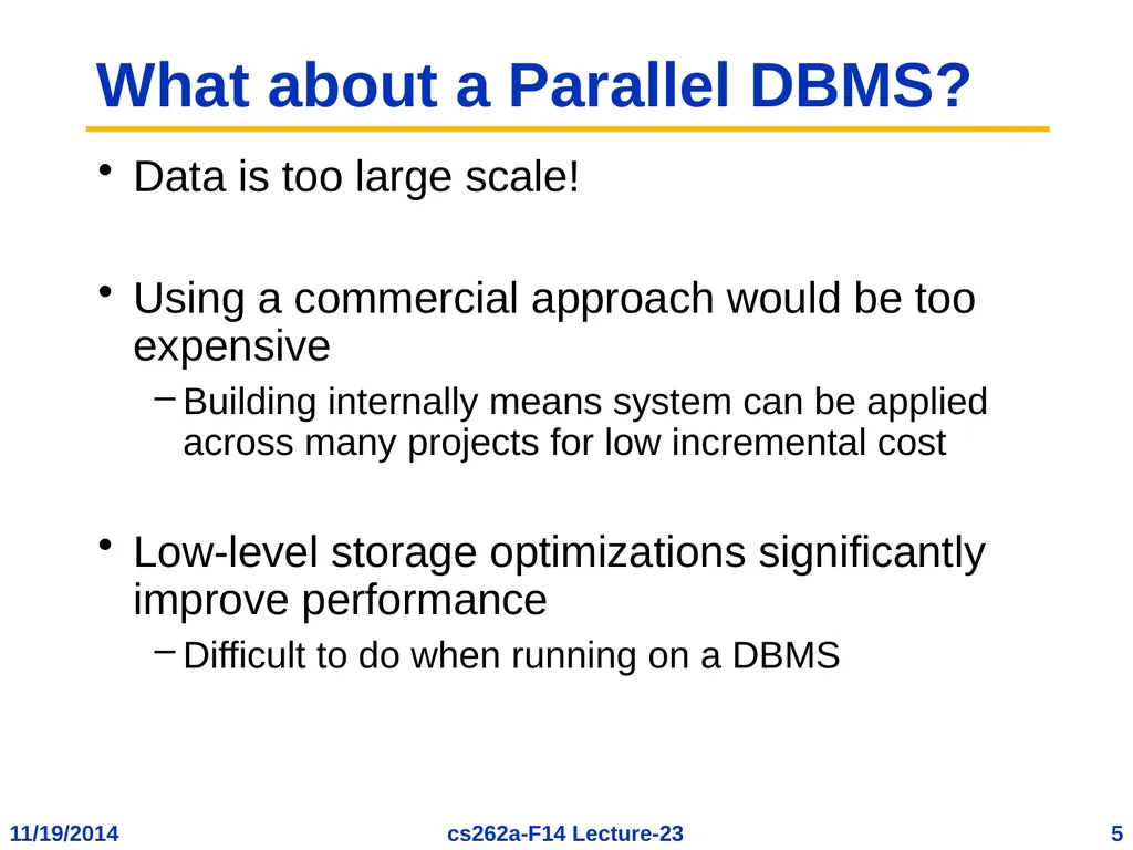 EECS 262a Advanced Topics in Computer Systems - slide 5 of 53