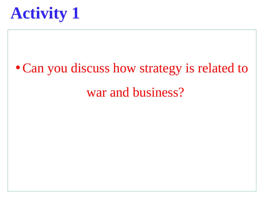ADVANCED STRATEGIC MANAGEMENT Chapter One OVERVIEW - slide 26 of 40