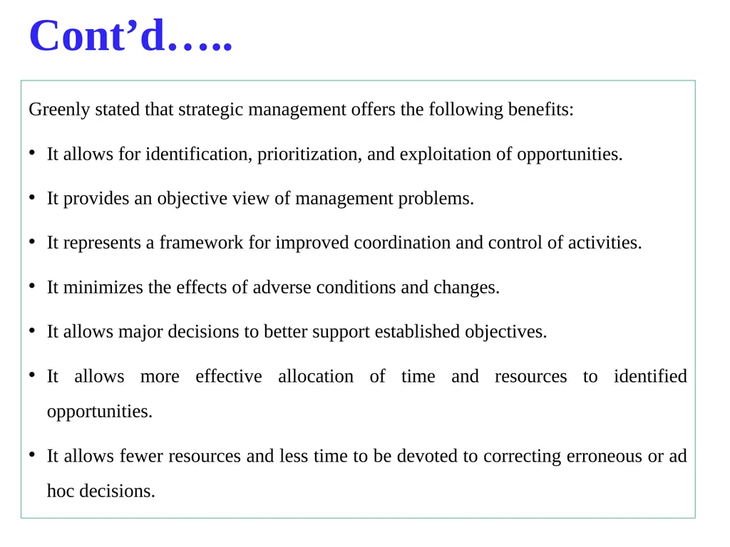ADVANCED STRATEGIC MANAGEMENT Chapter One OVERVIEW - slide 32 of 40