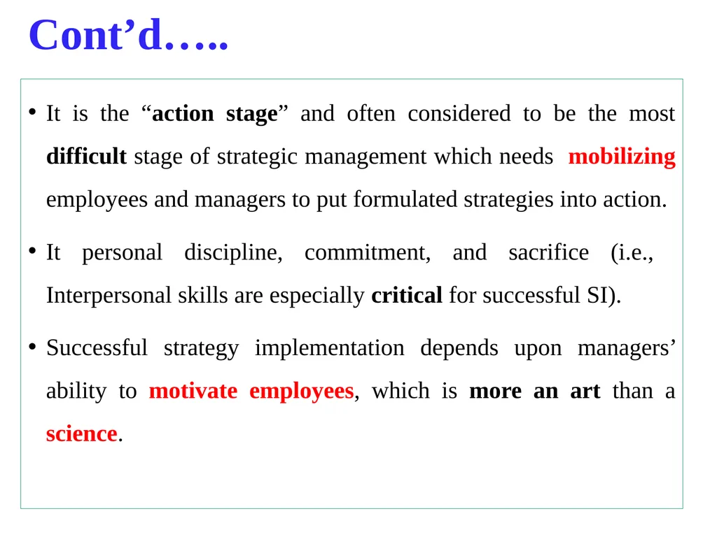 ADVANCED STRATEGIC MANAGEMENT Chapter One OVERVIEW - slide 9 of 40