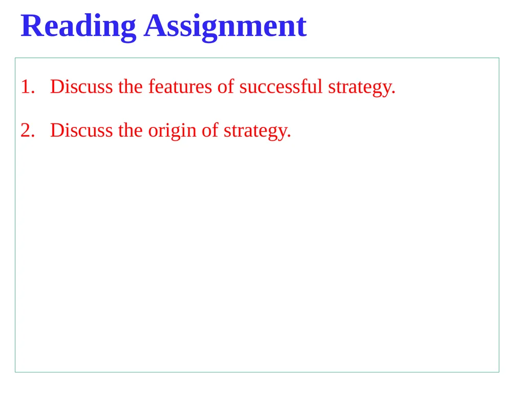 ADVANCED STRATEGIC MANAGEMENT Chapter One OVERVIEW - slide 25 of 40