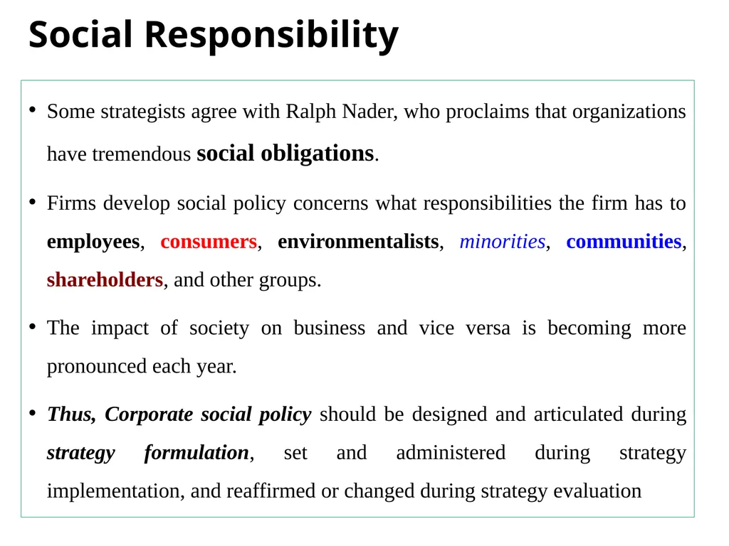 ADVANCED STRATEGIC MANAGEMENT Chapter One OVERVIEW - slide 39 of 40