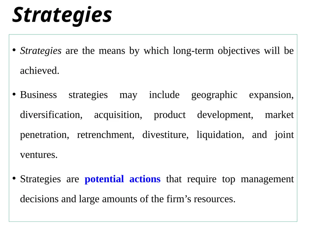 ADVANCED STRATEGIC MANAGEMENT Chapter One OVERVIEW - slide 24 of 40