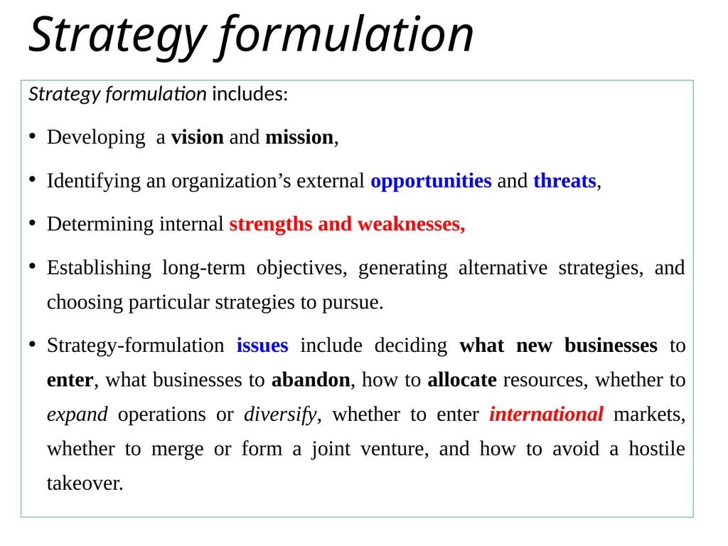 ADVANCED STRATEGIC MANAGEMENT Chapter One OVERVIEW - slide 6 of 40
