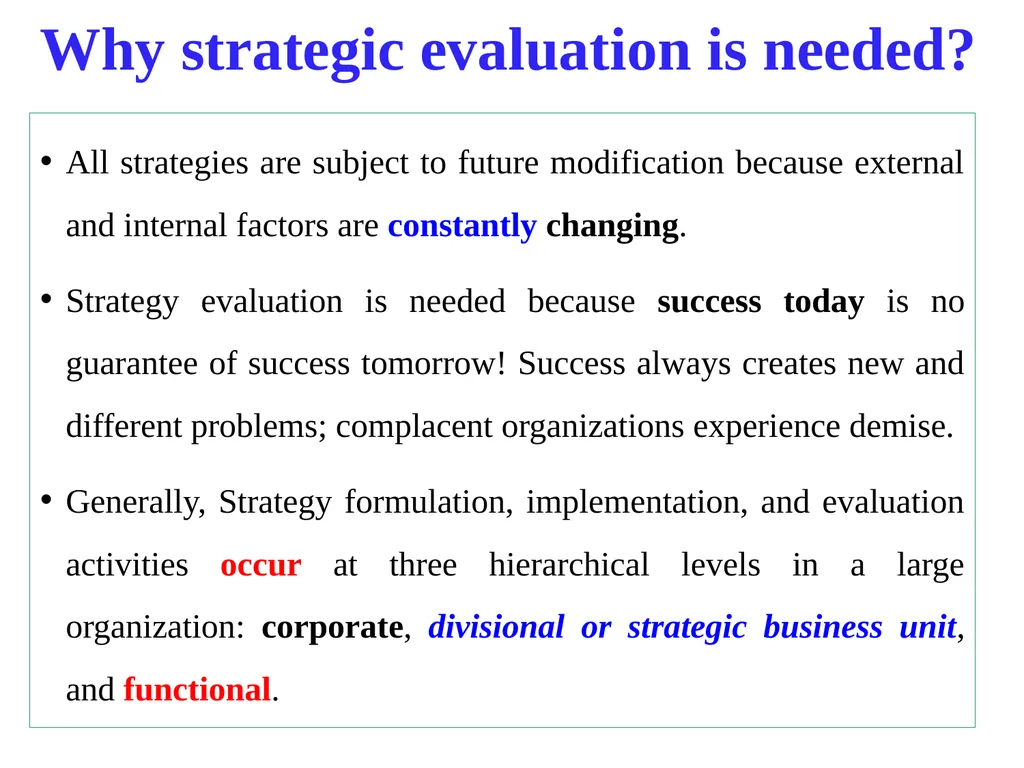 ADVANCED STRATEGIC MANAGEMENT Chapter One OVERVIEW - slide 12 of 40
