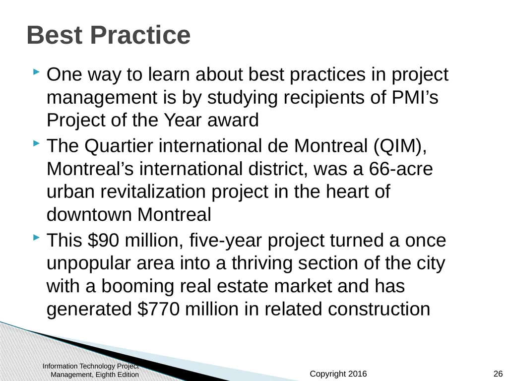 Chapter 3: The Project Management Process Groups: - slide 26 of 44