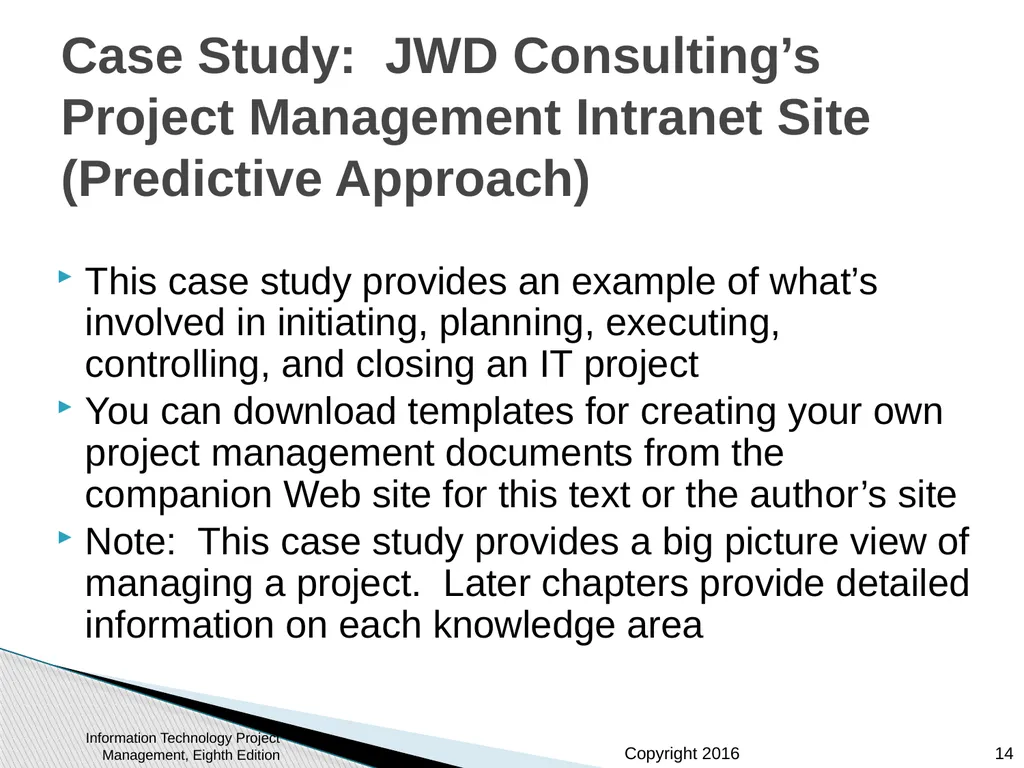 Chapter 3: The Project Management Process Groups: - slide 14 of 44