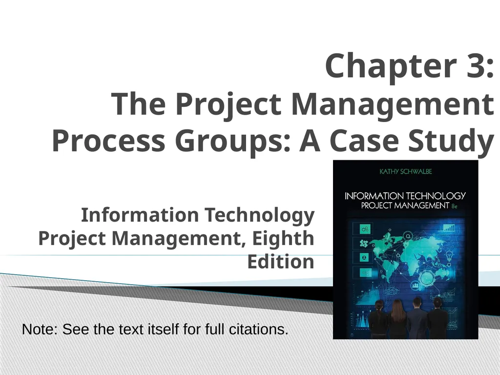 Chapter 3: The Project Management Process Groups: - slide 1 of 44