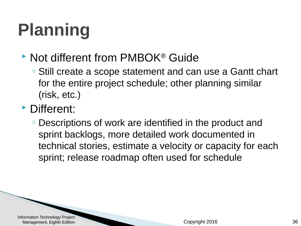 Chapter 3: The Project Management Process Groups: - slide 36 of 44