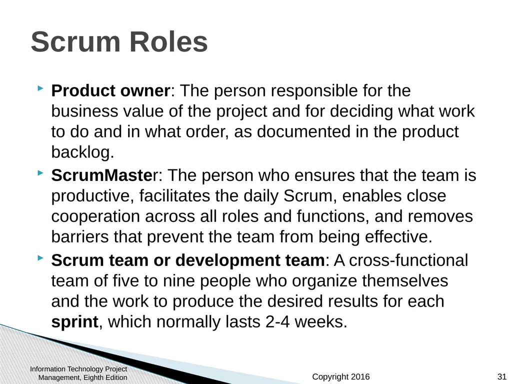 Chapter 3: The Project Management Process Groups: - slide 31 of 44