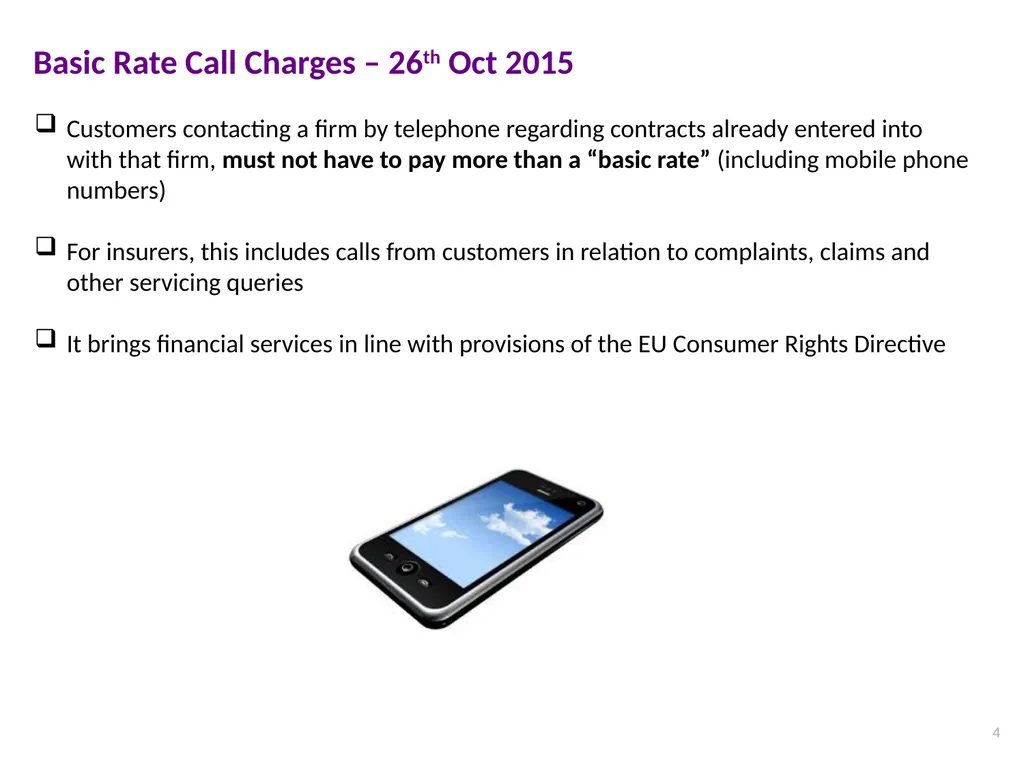 CPD Lunchtime Meeting Complaints Implementation of - slide 4 of 17