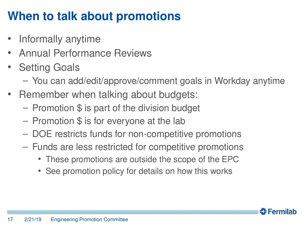 Engineering Promotion Committee John Anderson, - slide 17 of 19