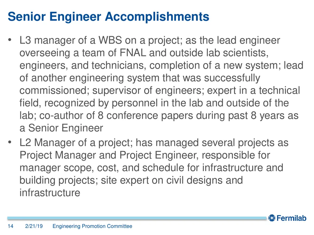 Engineering Promotion Committee John Anderson, - slide 14 of 19