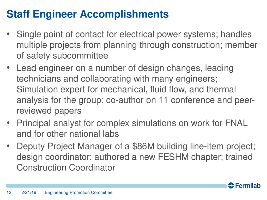 Engineering Promotion Committee John Anderson, - slide 13 of 19