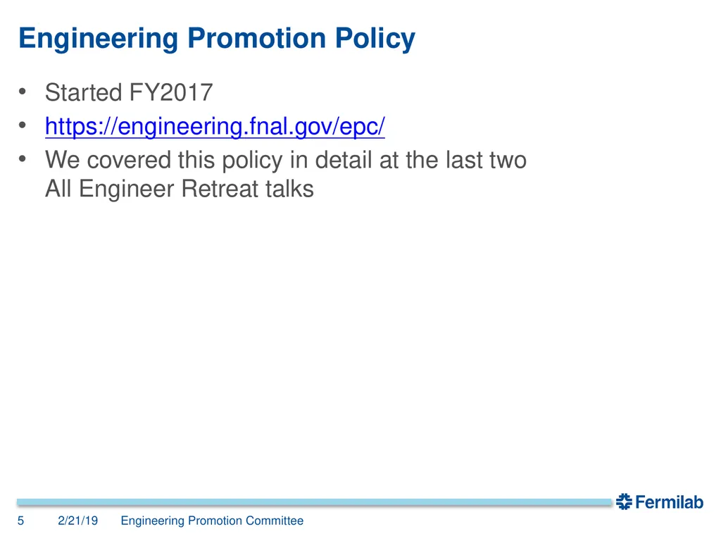 Engineering Promotion Committee John Anderson, - slide 5 of 19